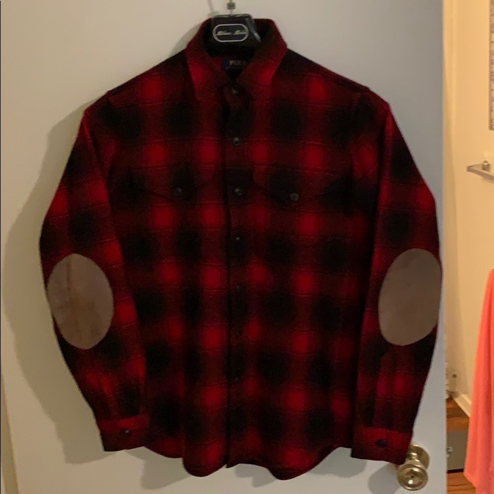 POLO RALPH LAUREN MEN WOOL PLAID FLANNEL SHIRT